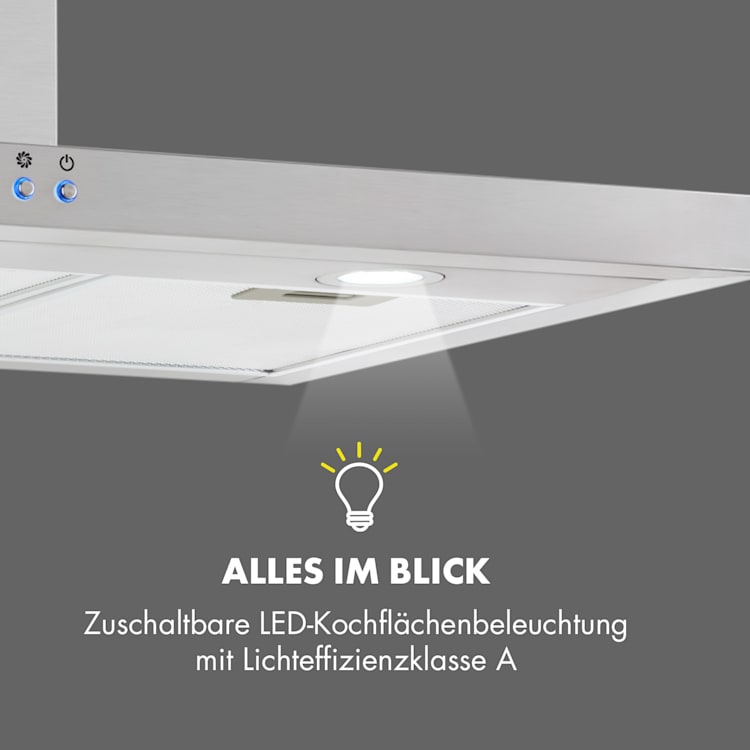 Limelight Dunstabzugshaube 90cm Wandhaube 600m³/h Edelstahl 90 cm | Edelstahl