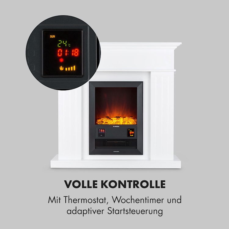 Kamini FXL Elektrischer Kamin Kamineinsatz 1000/2000W 2W LED 