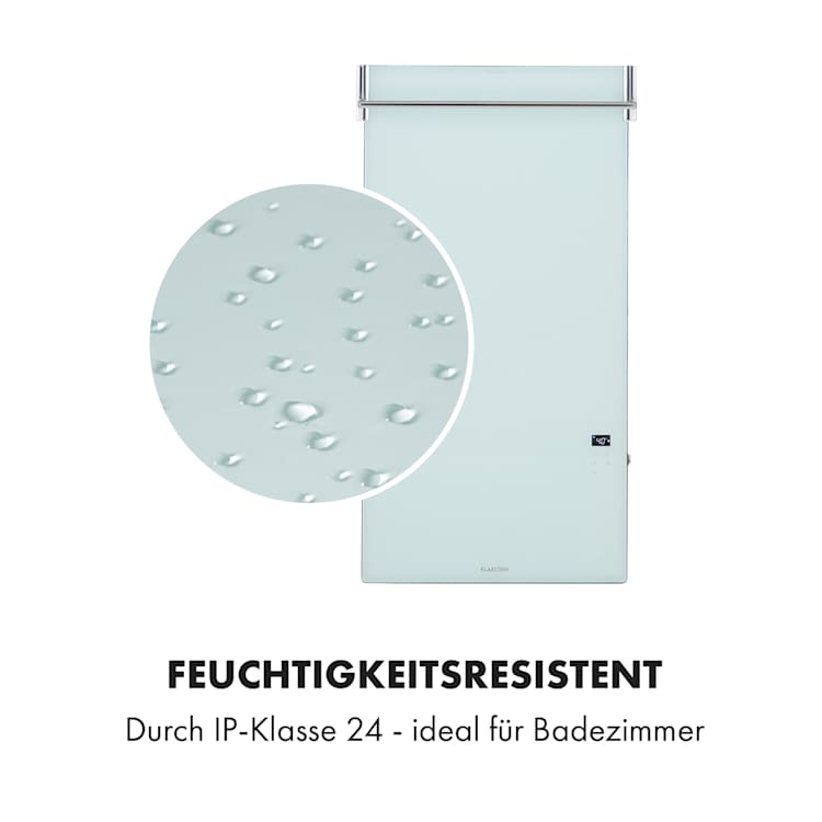 Hot Spot Crystal Spotless Smart radiateur infrarouge 750 W application blanc Verre Miroir