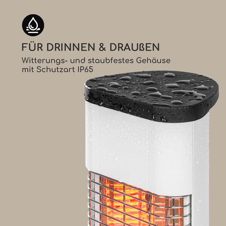 Heat Guru Plus In & Out Chauffage infrarouge 1200W 3 puissances - blan 