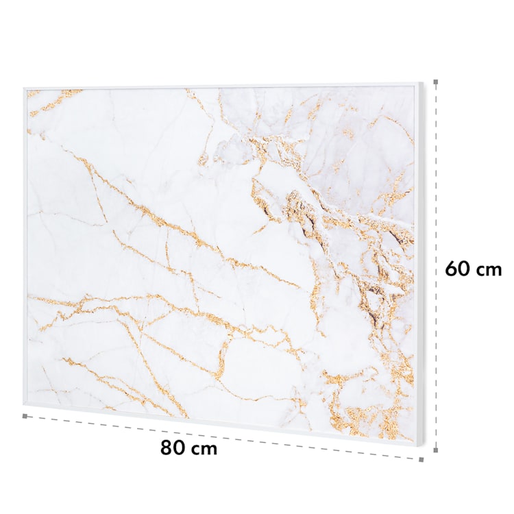 Wonderwall Air Art Smart Infrarotheizung 80x60cm 500W Wandmontage Marmor 