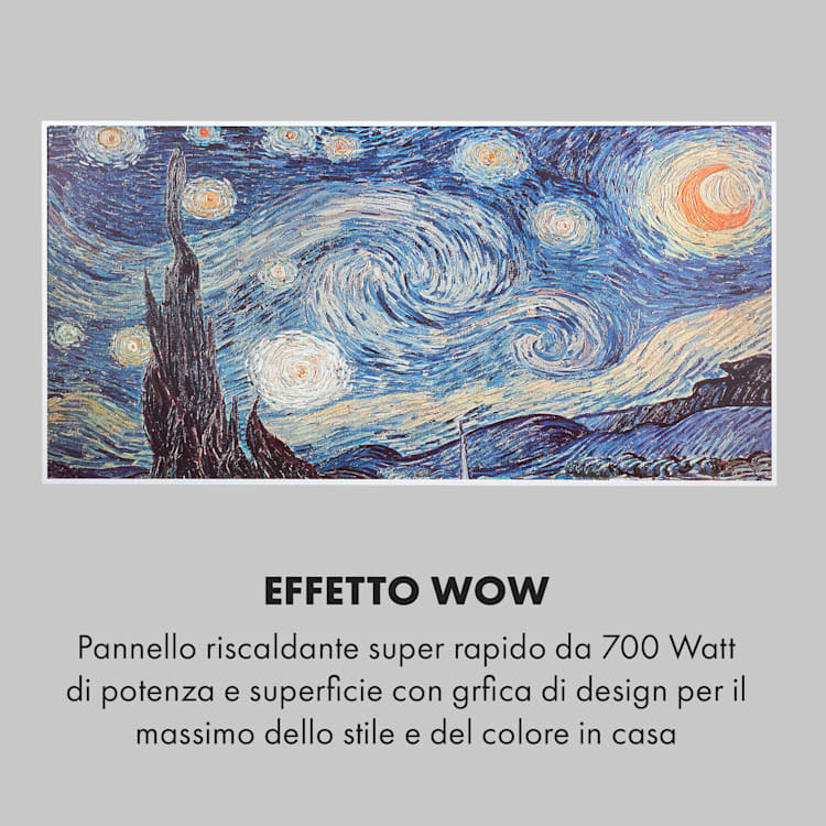 Wonderwall Air Art Smart Pannello Radiante Infrarossi 120x60cm 700W App Stelle 120 x 60 cm | 700 W | Notte stellata
