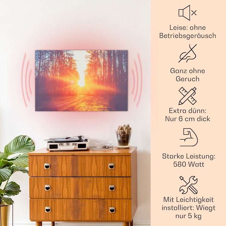 Wonderwall Air Art Infinite 580 radiateur infrarouge 90 x 60 cm 90 x 60 cm / 580 watts