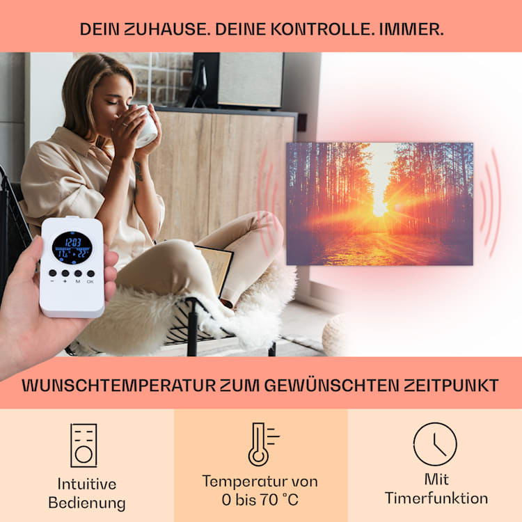 Wonderwall Air Art Infinite 580 radiateur infrarouge 90 x 60 cm 90 x 60 cm / 580 watts