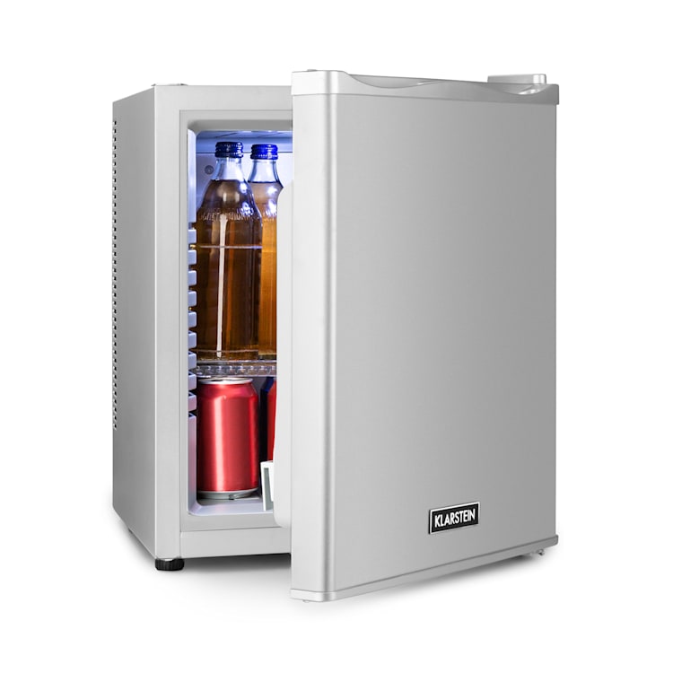 Happy Hour 30, minibar, 30 l, 5-15 °C, energijski razred G, tiho delovanje, 25 dB, LED osvetlitev, srebrna 