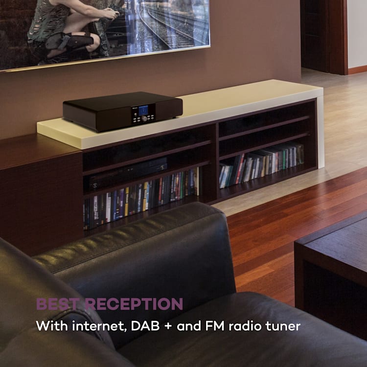 Stealth Base Connect Soundbase, Bluetooth, internet/DAB+FM, USB, AUX Čierna