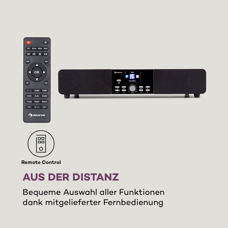 Stealth Base Connect Soundbase, Bluetooth, internet/DAB+FM, USB, AUX Čierna
