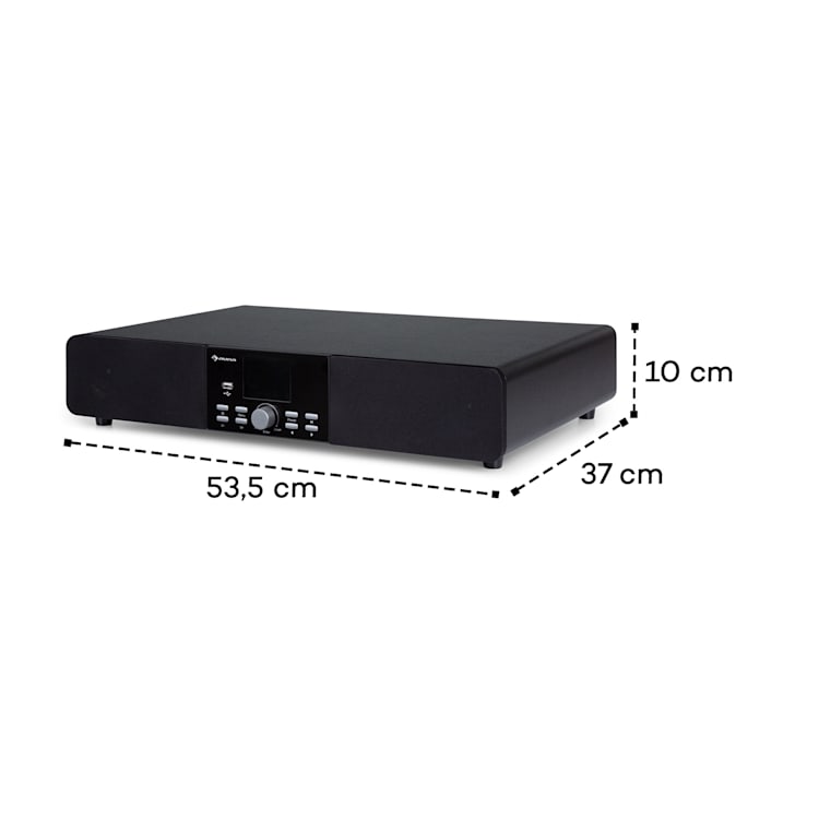 Stealth Base Connect Soundbase, Bluetooth, internet/DAB+FM, USB, AUX Čierna