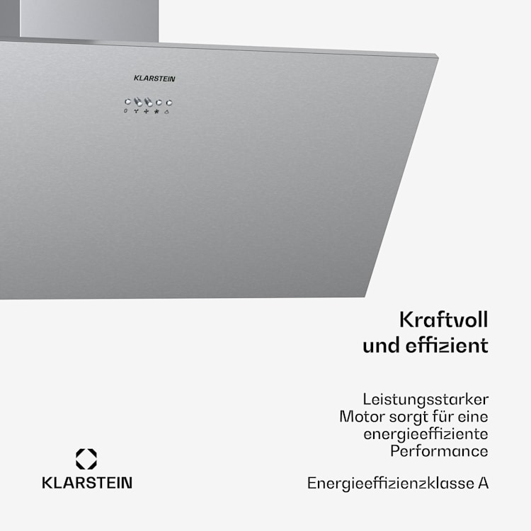 Silver Lining 90 Dunstabzugshaube 90cm 568m³/h EEK A Edelstahl 
