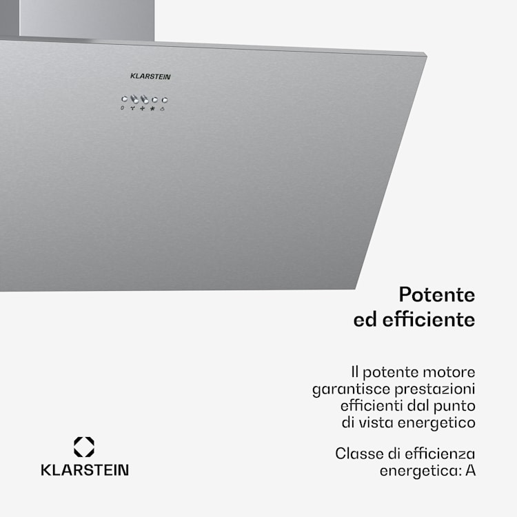 Silver Lining 90, cappa aspirante, 90 cm, 568m³/h , EEK A, acciaio inox 