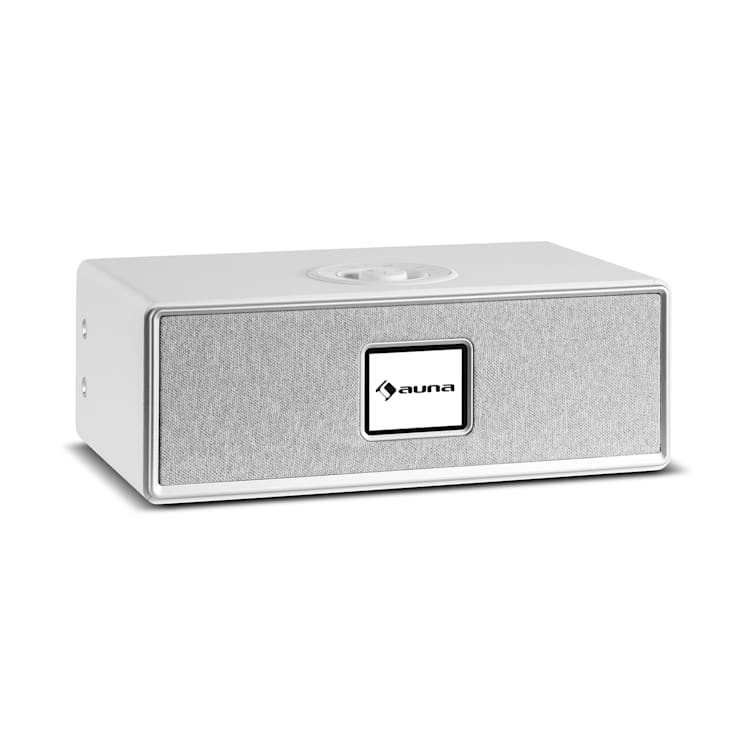 Simpfy Wireless, głośnik, DAB+/FM, Bluetooth, wyświetlacz LCD, obudowa drewniana Biały