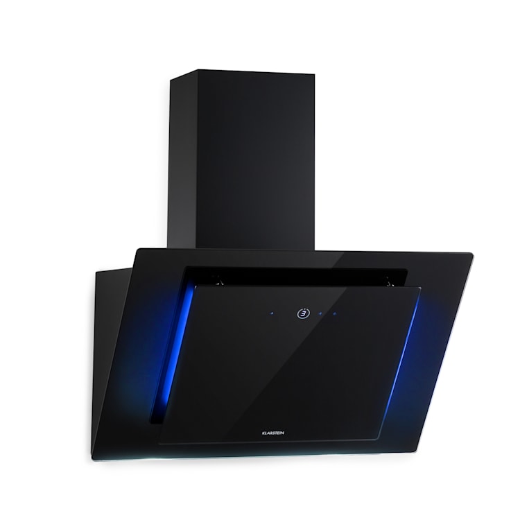 Eleonora 60, Cappa Aspirante, Pannello Touch, Luce Ambiente, A++, 426 m³/h 60 cm | Nero
