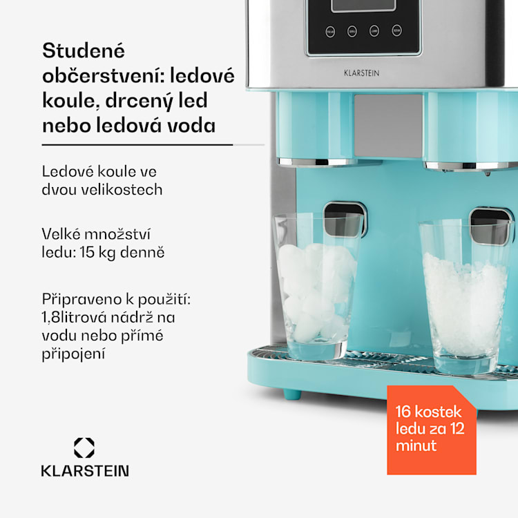 Eiszeit Crusch, jégkocka készítő, 2 kockanagyság, zúzott jég Aqua