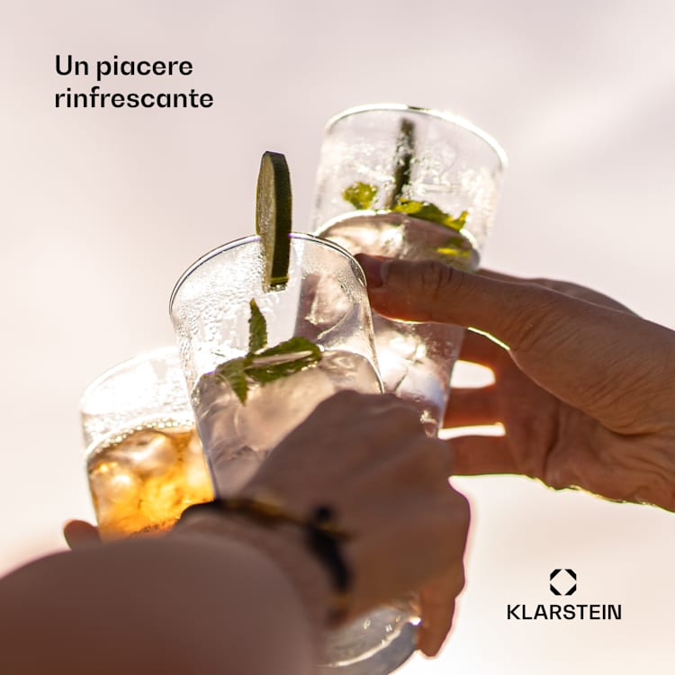 Eiszeit Crush, Macchina del Ghiaccio, Cubetti di 2 Dimensioni, Ghiaccio Tritato Verde acqua