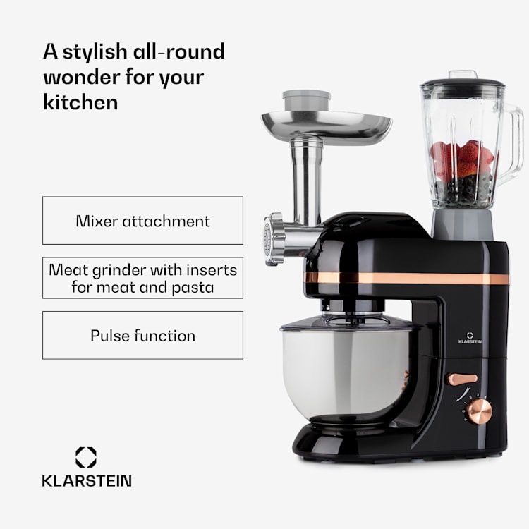 Lucia Elegance Food Processor Blender Meat Grinder 1800W BPA Free 