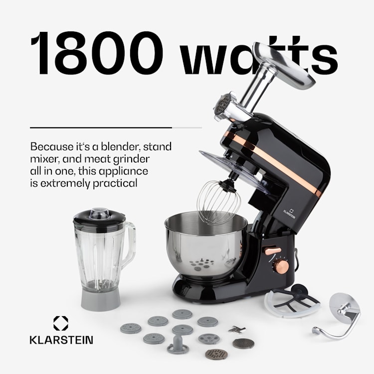 Lucia Elegance Food Processor Blender Meat Grinder 1800W BPA Free 