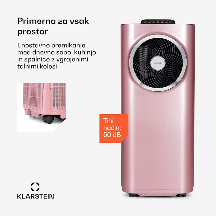 Kraftwerk Smart 12K, klimatska naprava, 3 v 1, 12 000 BTU, upravljanje preko aplikacije, daljinski upravljalnik 12.000 BTU | Zlato-roza kovinska