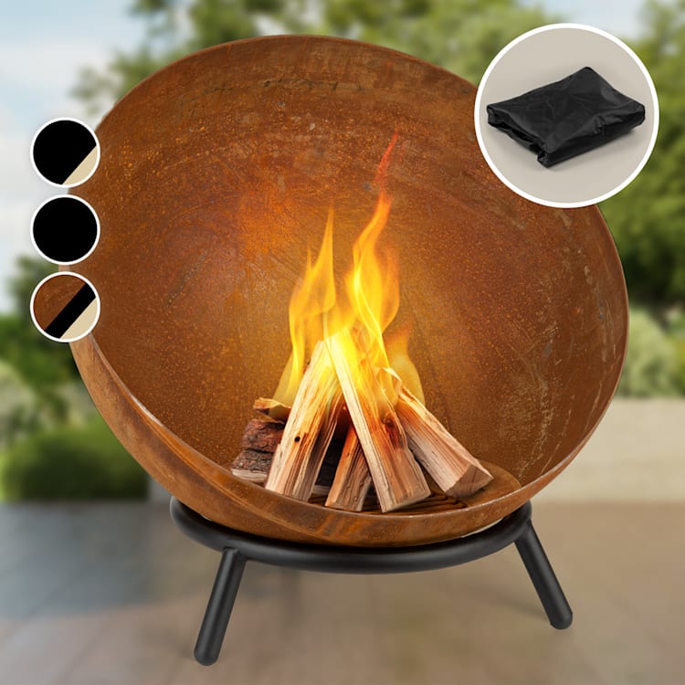 Fireball Rust Feuerschale 60 cm Ø kippbare Rost-Finish Rost Niedrig | Cortenstahl | Rost