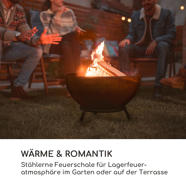 Fireball Rust Feuerschale 60 cm Ø kippbare Rost-Finish Rost Niedrig | Cortenstahl | Rost