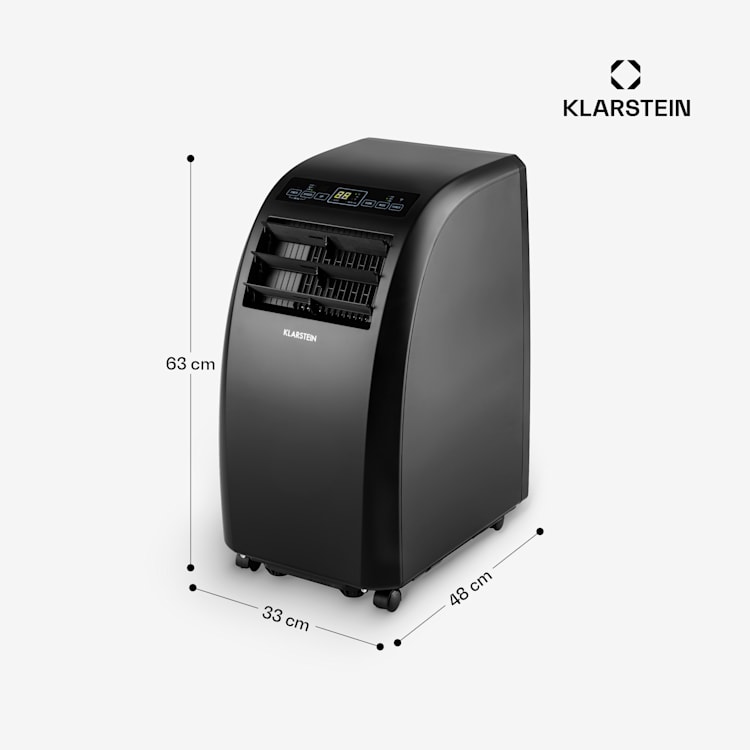 Metrobreeze Rom Smart mobile Klimaanlage 10.000 BTU 3 kW Fernbedienung Schwarz