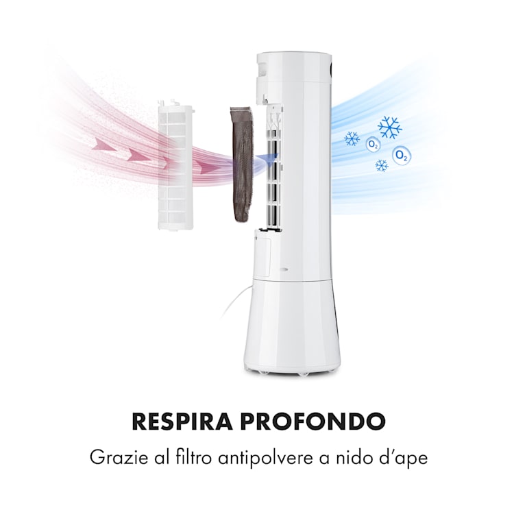 Skyscraper Frost - Raffrescatore evaporativo, 45 W, 7 litri, 2 piastre eutettiche, portatile 