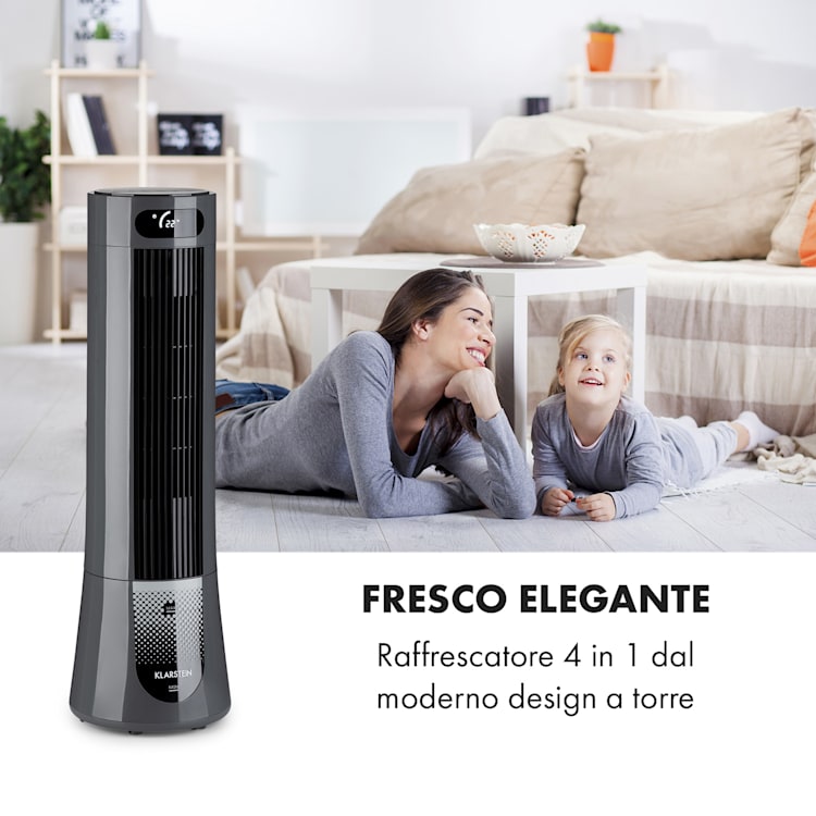 Skyscraper Frost - Raffrescatore evaporativo, 45 W, 7 litri, 2 piastre eutettiche, portatile 