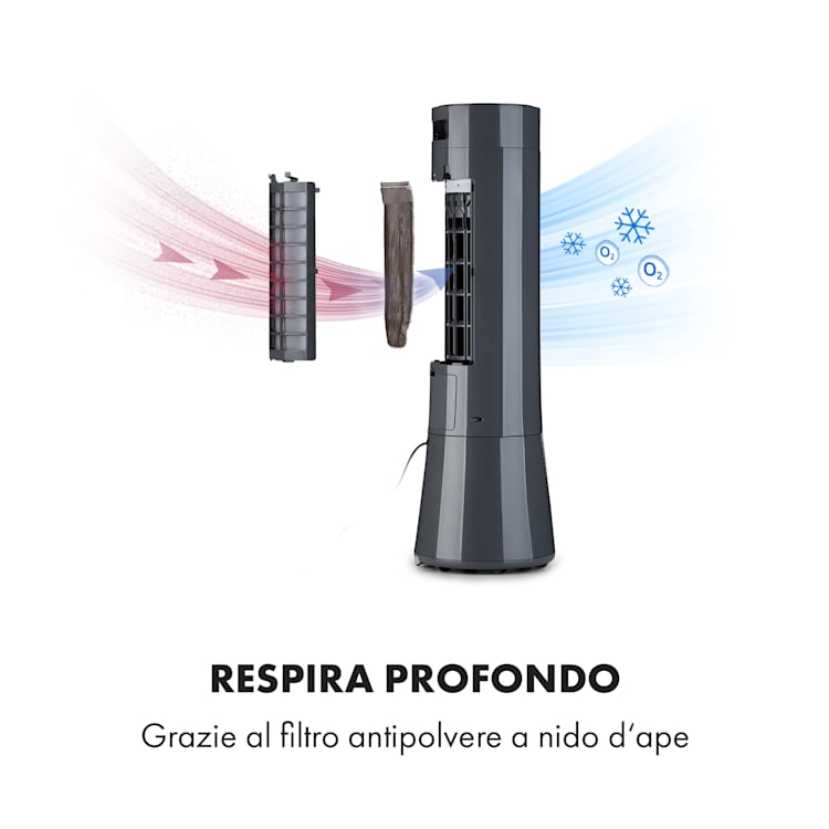 Skyscraper Frost - Raffrescatore evaporativo, 45 W, 7 litri, 2 piastre eutettiche, portatile 