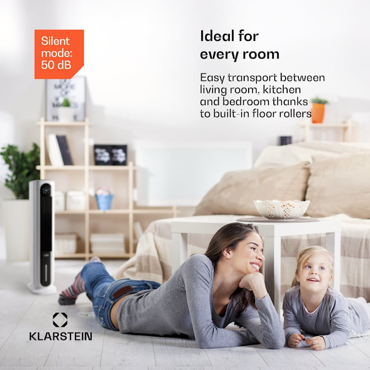 Polar Tower Smart ventilator luchtkoeler 7L 85W afstandsbediening 5x koelelement 330 m³/h | Ja | Wit