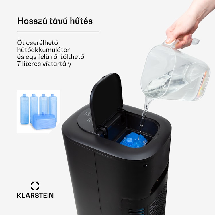 Polar Tower Smart, ventilátor, léghűtő, 7L, 85W, távirányító, 5x hűtődoboz 