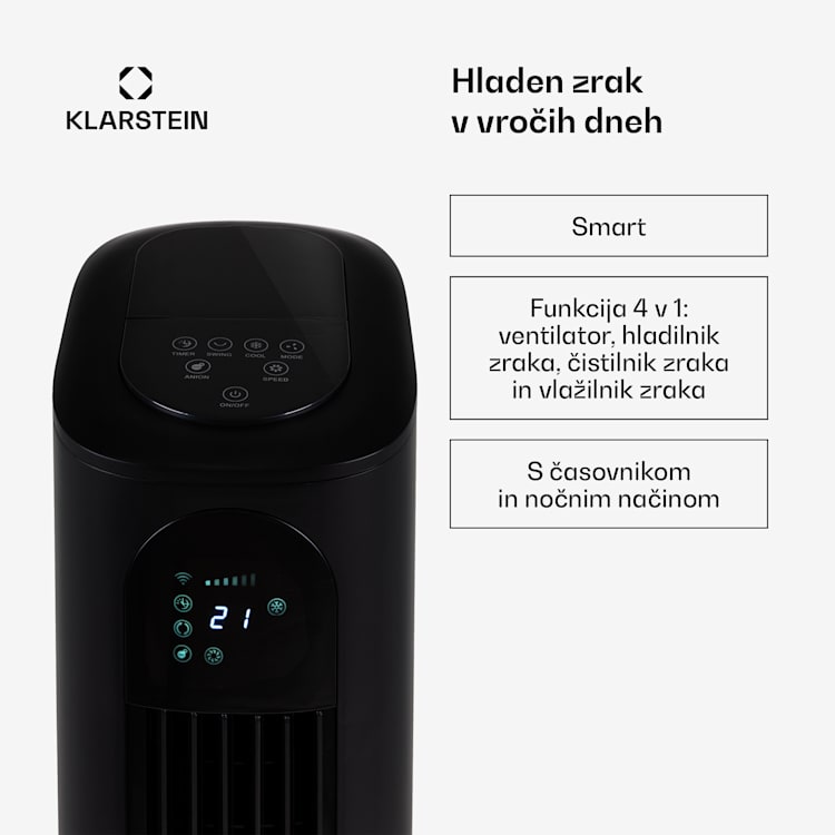 Polar Tower Smart, ventilator, hladilnik zraka, 7 L, 85 W, daljinski upravljalnik, 5 x hladilni boks 