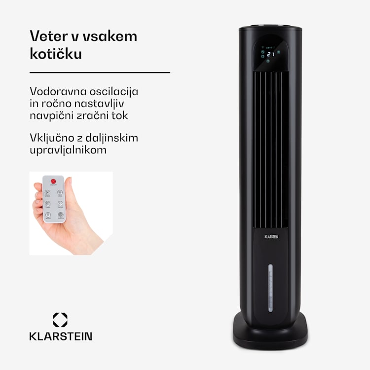 Polar Tower Smart, ventilator, hladilnik zraka, 7 L, 85 W, daljinski upravljalnik, 5 x hladilni boks 