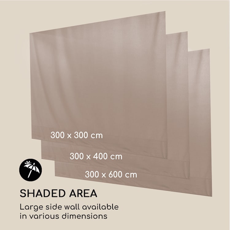 Pantheon Cortina Pergola, súprava náhradných bočných stien: 4 steny, 200 g/m², polyesterová tkanina, 3 x 6 m 3 x 6 m | Béžová