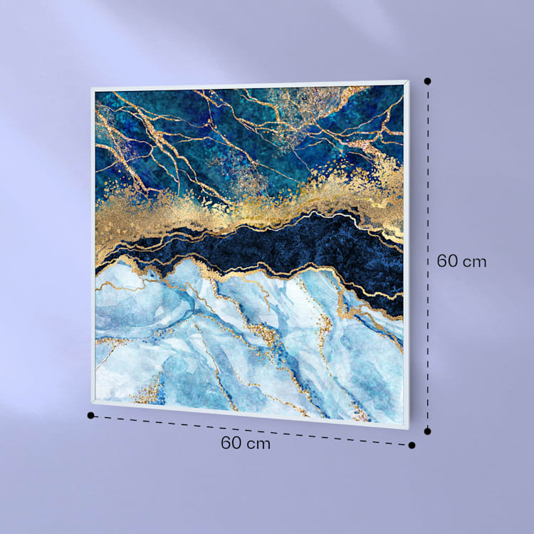 Wonderwall Air Art Smart Riscaldatore a infrarossi Marmo blu 60x60cm 350W 
