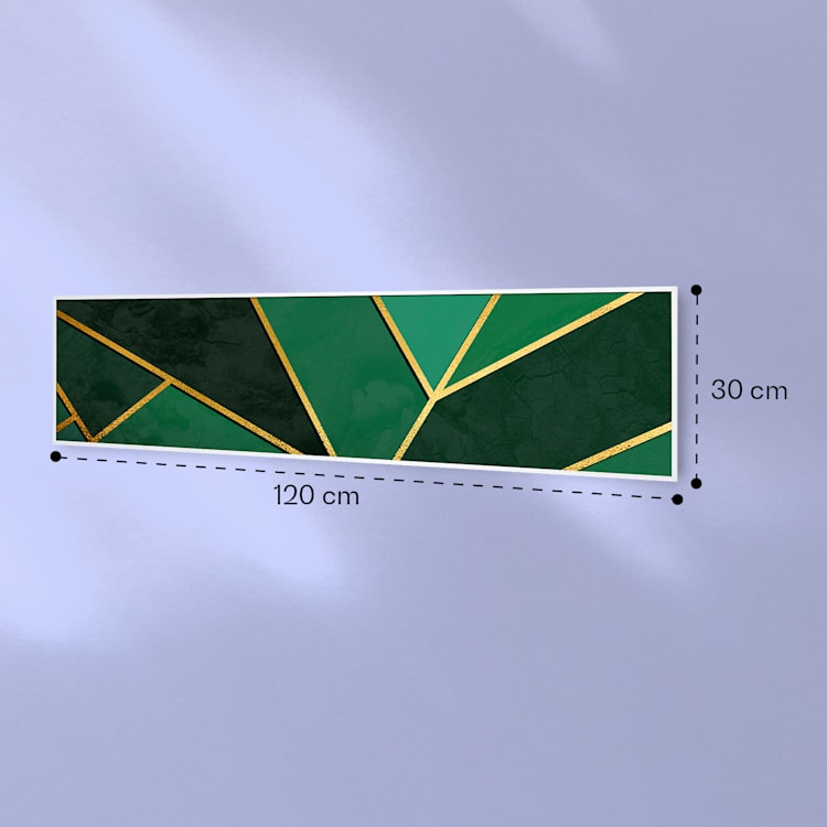 Wonderwall Air Art Smart Riscaldatore a infrarossi Linea verde 120x30cm 350W 120 x 30 cm | Linea verde, cornice bianca