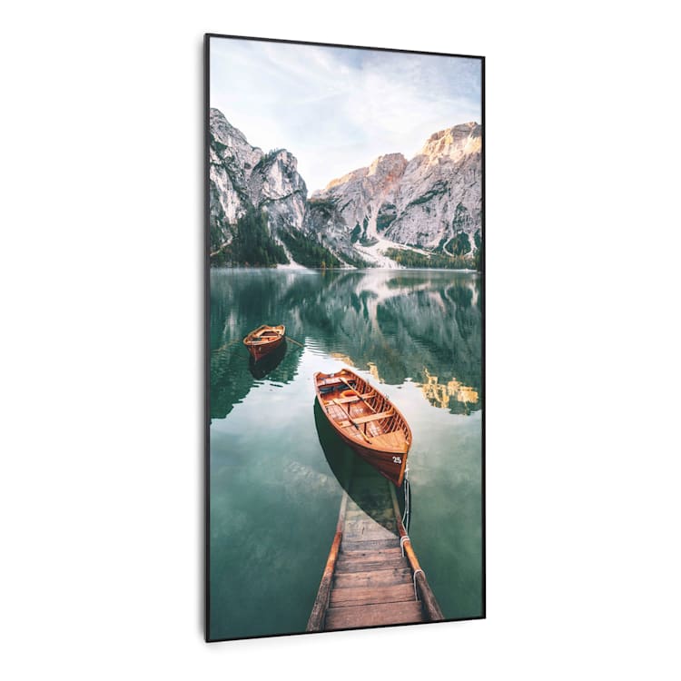 Wonderwall Air Art Smart Riscaldatore a infrarossi Lago Verticale 60x120cm 700W 60 x 120 cm | Lago verticale, cornice nera