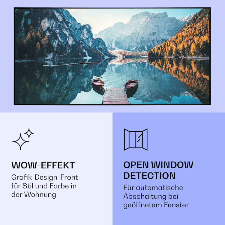 Wonderwall Air Art Smart Infrarotheizung See Horizontal 120x60cm 700W 