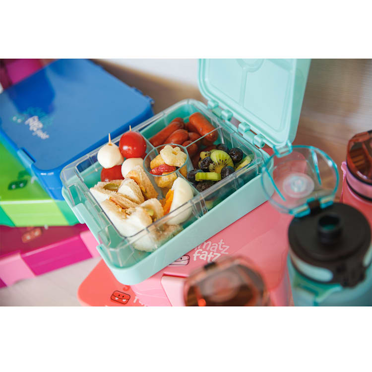 schmatzfatz junior, Snackbox, 4 Scomparti, 18 x 15 x 5 cm  Verde acqua