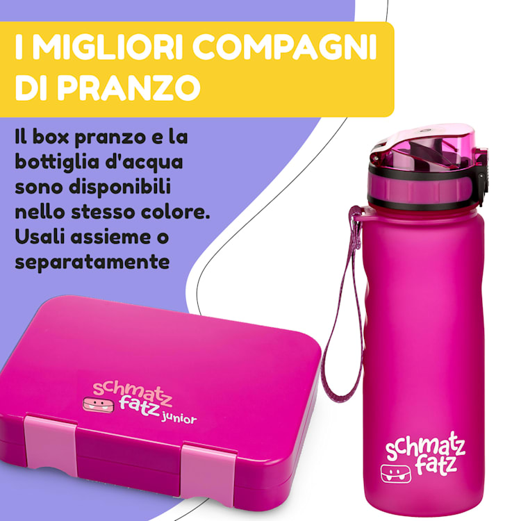 schmatzfatz, Borraccia Sportiva, 500 ml, 24 cm, Tritan 500 ml | Fucsia