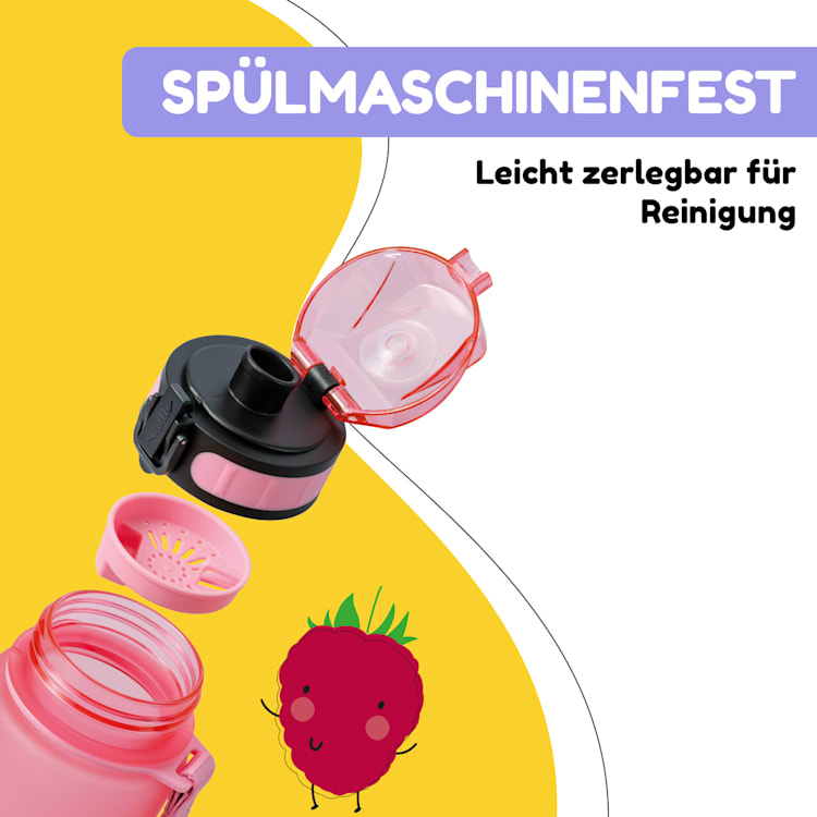 schmatzfatz Trinkflasche Sportflasche 350 ml 18 cm Tritan 