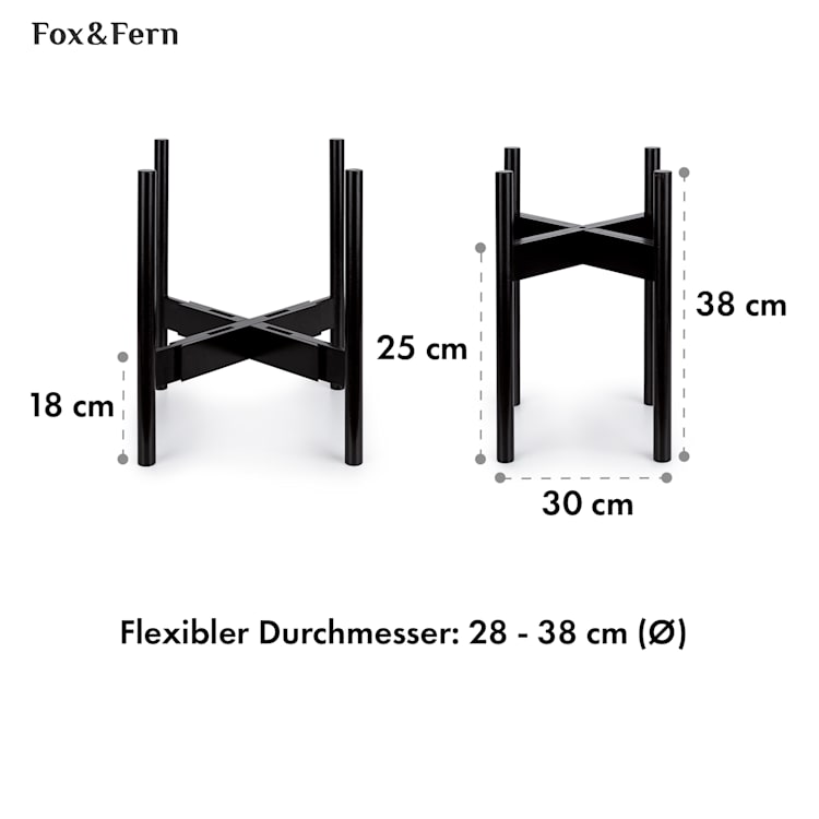 Deventer Pflanzenhalter für Töpfe von 20,3-30,5 cm Ø 2 Höhen 