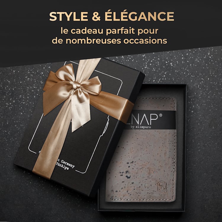 ZNAP Slim Wallet 12 Cartes pochette à monnaie 8,9 x 1,8 x 6,3 cm (LxHxP)  Protection RFID 