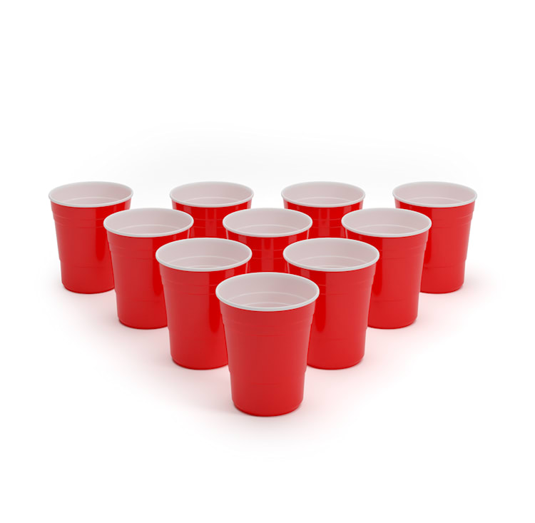 Nadal 10 Oz Rote Party Becher US-College Style 295 ml wiederverwendbar 100 Stück