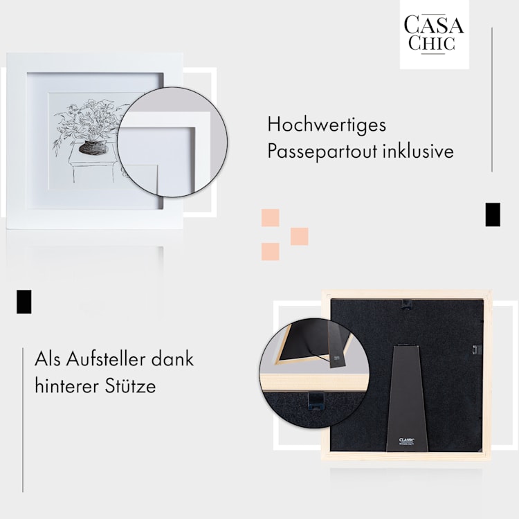 Everton Bilderrahmen quadratisch 15 x 15 cm Fotos   Passepartout Glas 