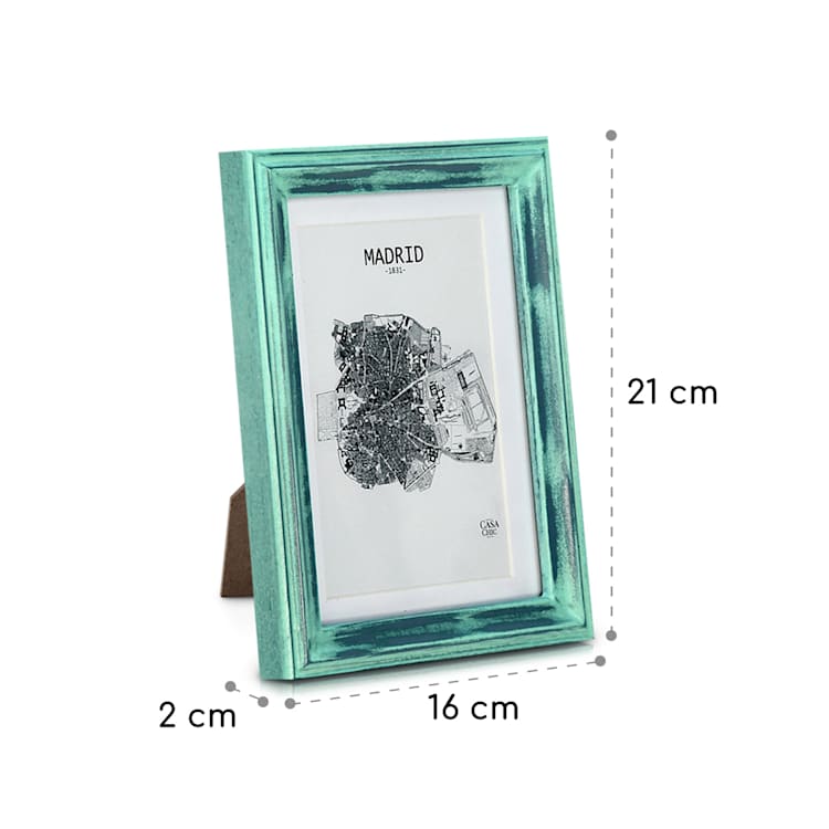 Lancaster cornice, rettangolare, set da 3, foto 17 x 12 cm, passepartout, legno 