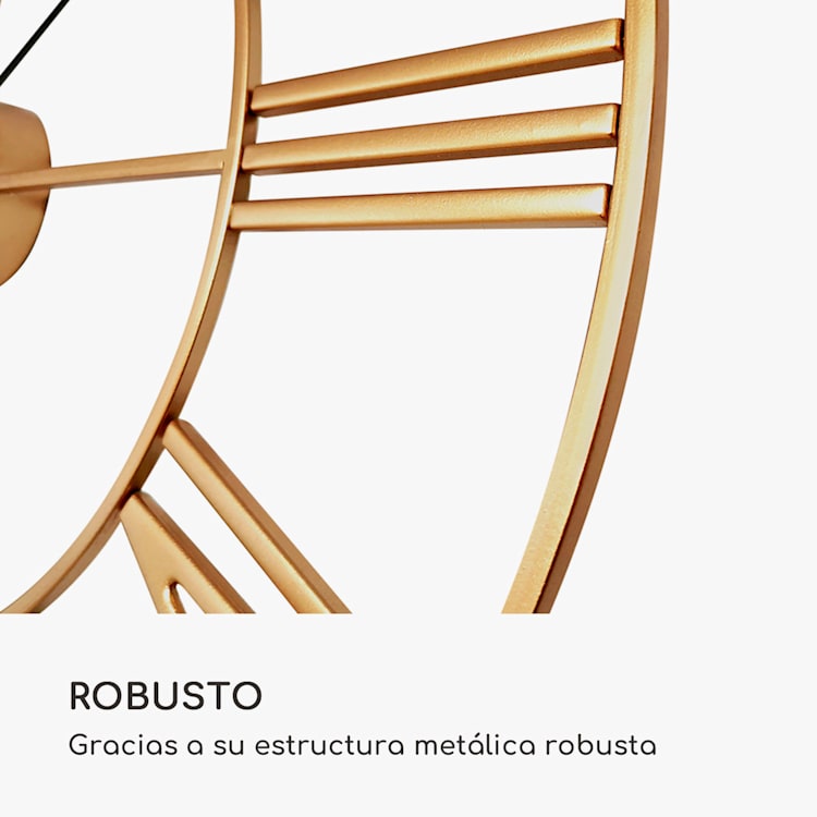 Queensway 80 Reloj de pared marco metálico silencioso 76 cm de diámetro Oro