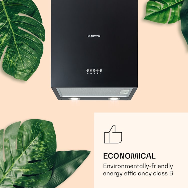 Monumenta Wall Hood Aluminium 559m³/h LED EEC B 40 cm | Black