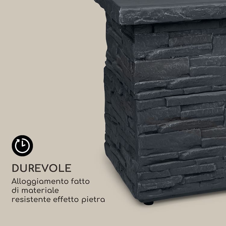 Braciere a gas Anafi 40.000BTU/13kW Copertura Braciere in acciaio inossidabile  Grigio scuro