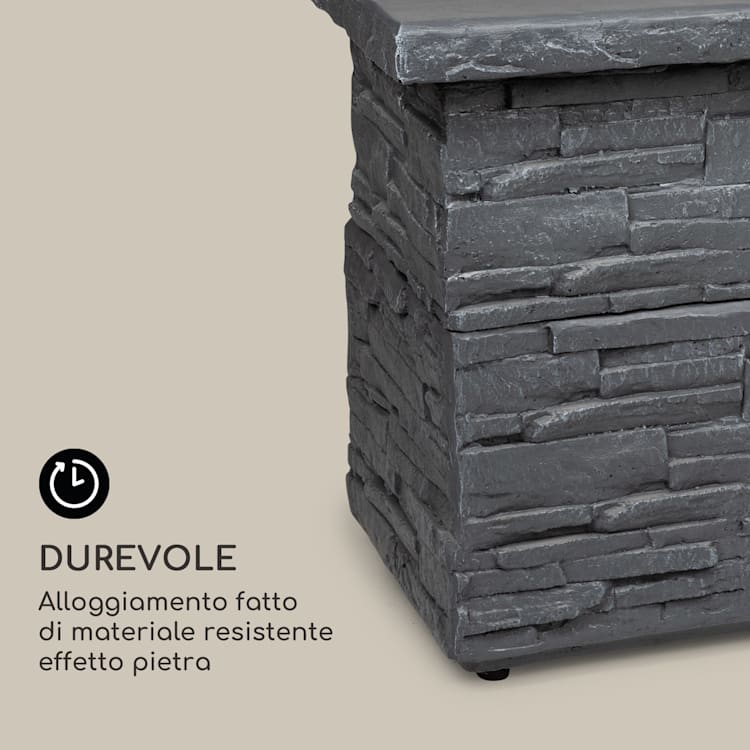 Braciere a gas Anafi 40.000BTU/13kW Copertura Braciere in acciaio inossidabile  Grigio medio