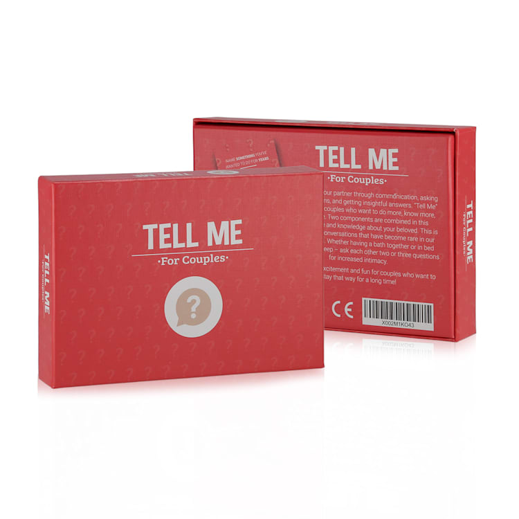 Tell me.. for couples Kennenlernspiel 100+ Fragen Spieler: 2 Alter: Erwachsene 