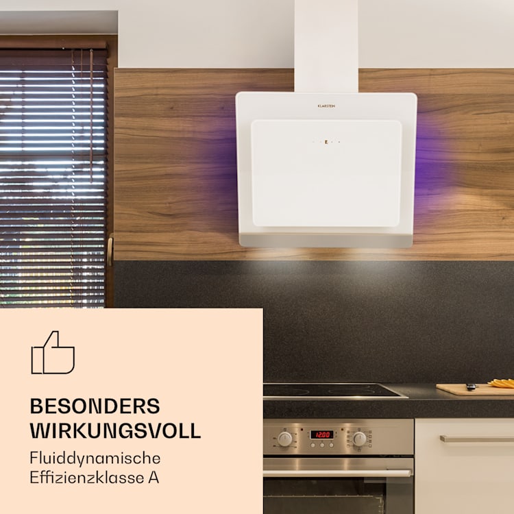 >Aurora Eco 60 Dunstabzugshaube 550 m³/h 60cm kopffrei Ambientelicht EEC A+ 